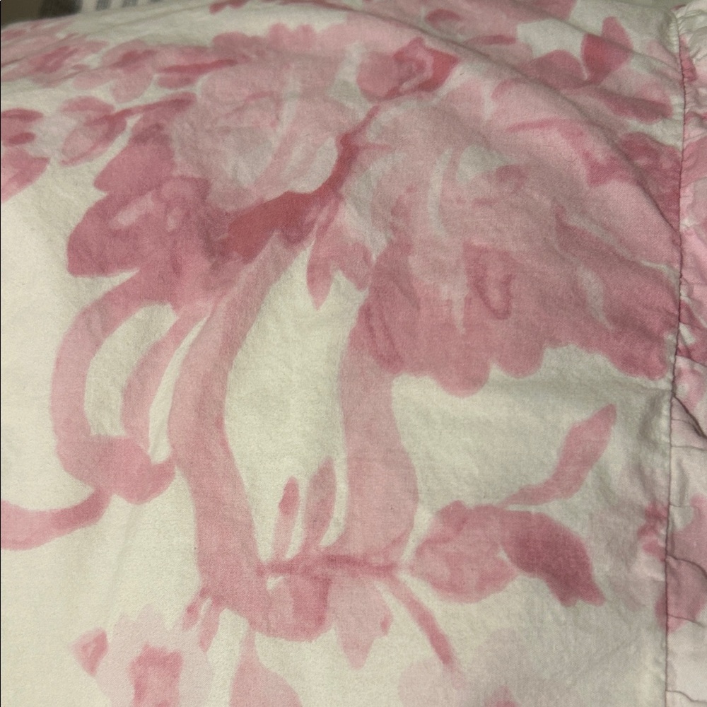 Pottery Barn Love Shack Fancy,  Twin Duvet Cover and Fancy Bow Bed Skirt